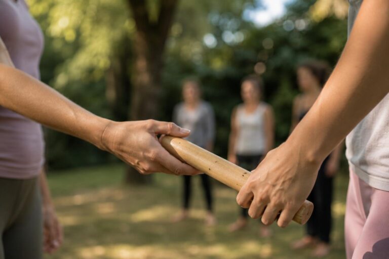 Exercice du b&acirc;ton de l'attention pour d&eacute;velopper la concentration et la pleine pr&eacute;sence.